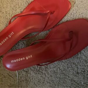 Madden Girl Red Sandals Flip-Flop Style
